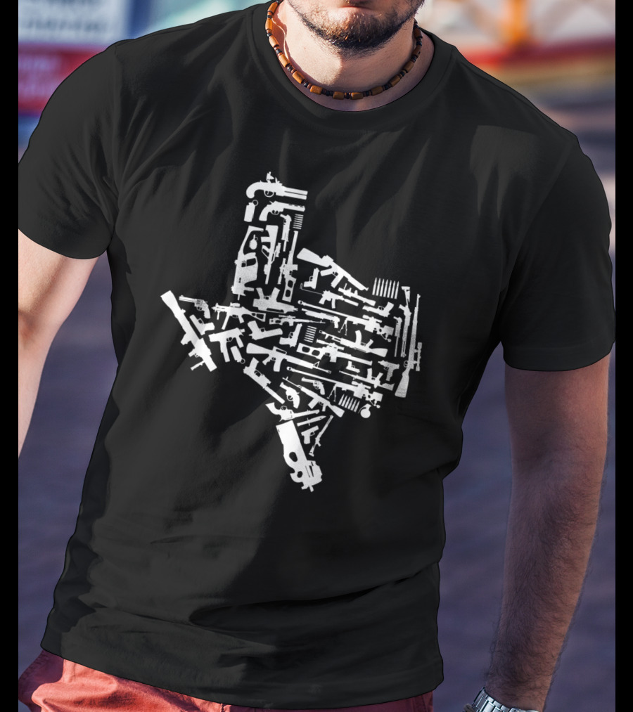 Texas Gun Map Second Amendment T-Shirt