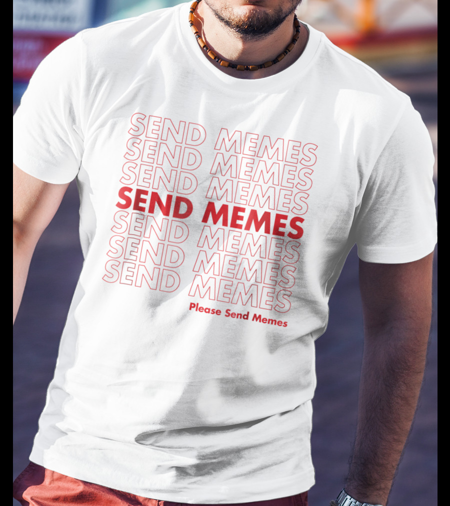 Please Send Memes Pattern Thank You Send Memes Plastic Bag T-Shirt