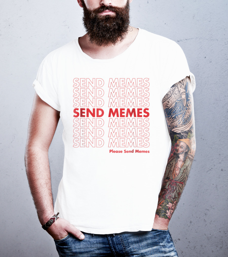 Please Send Memes Pattern Thank You Send Memes Plastic Bag T-Shirt