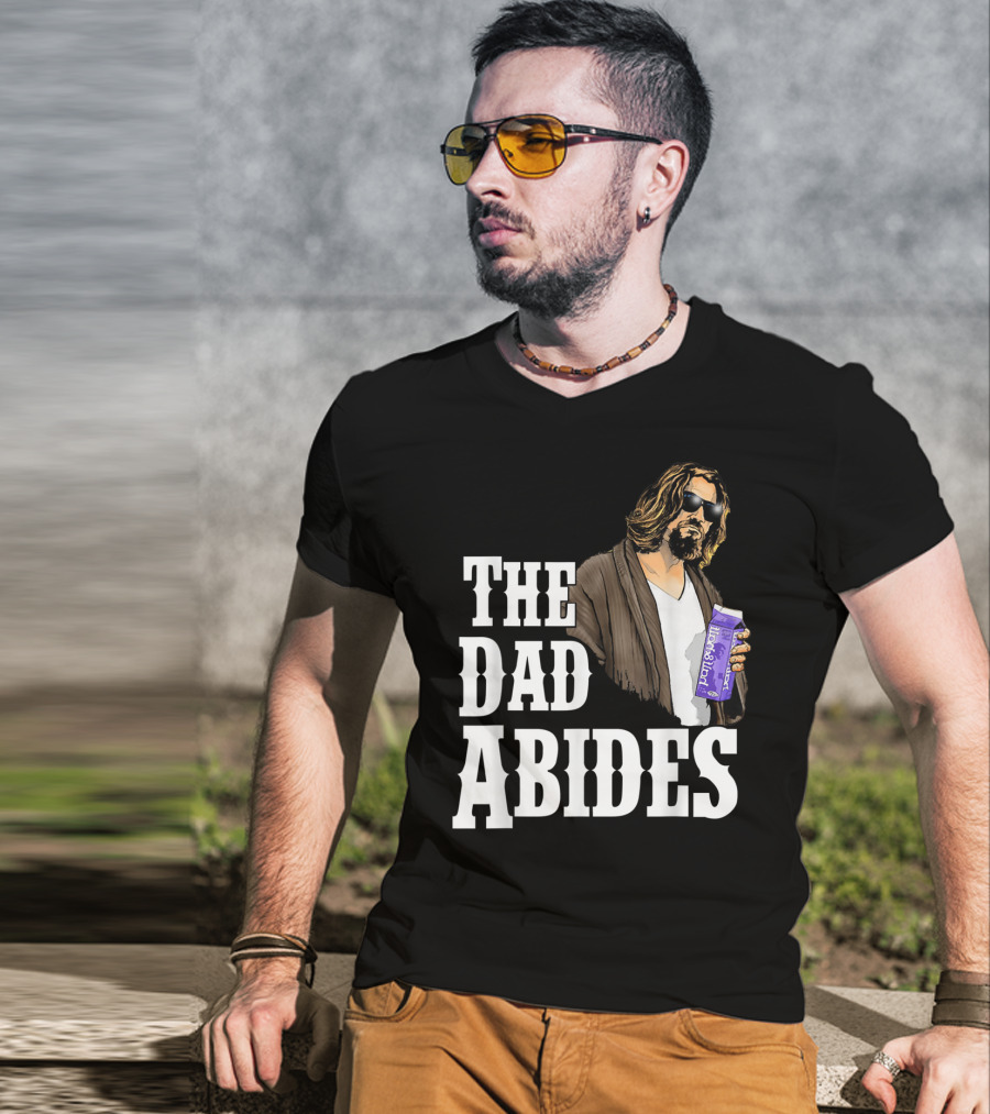 The Dad Abides Cool Milk Carton Robe Sunglasses T-Shirt