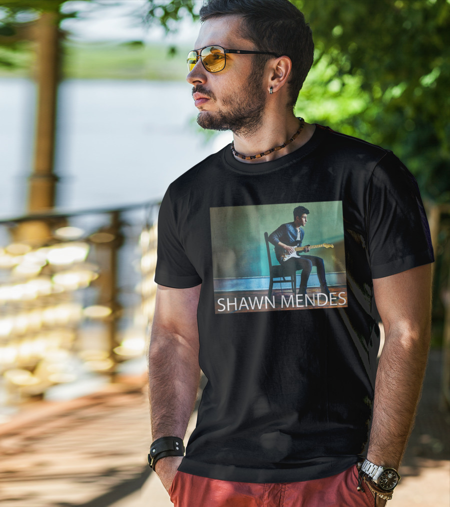 SHAWN MENDES Three Empty Words Mendes Guitar Player T-Shirt
