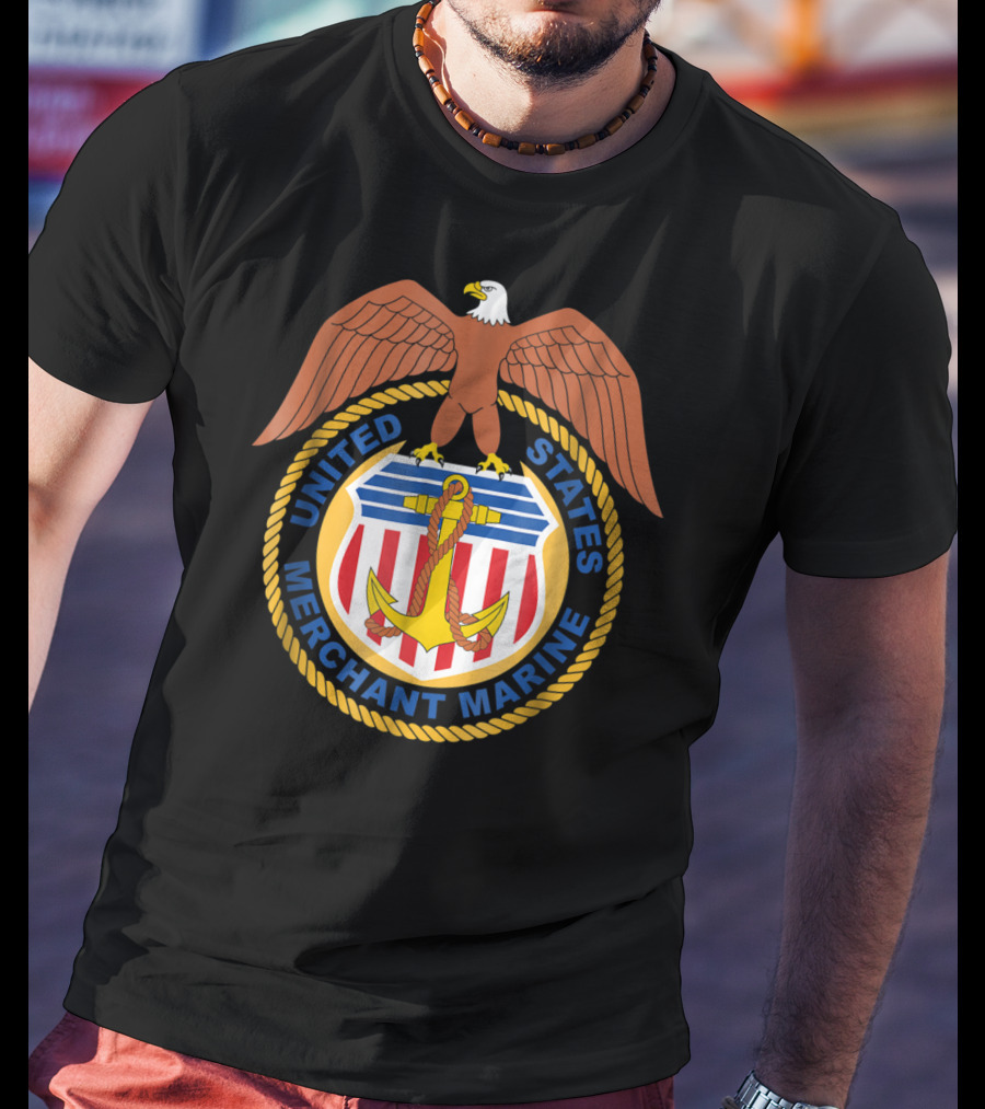 United States Merchant Marine Eagle Emblem T-Shirt