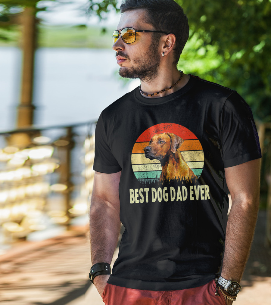 Vintage Best Dog Dad Ever Retro Canine T-Shirt