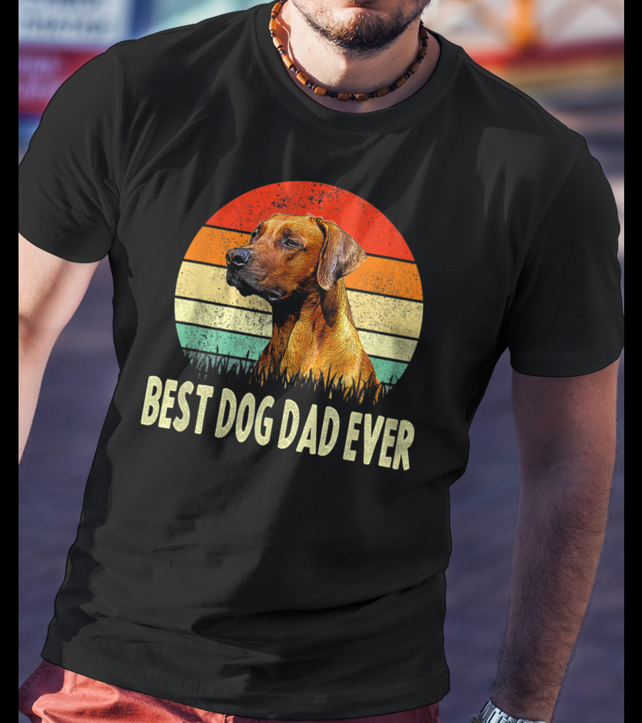 Vintage Best Dog Dad Ever Retro Canine T-Shirt