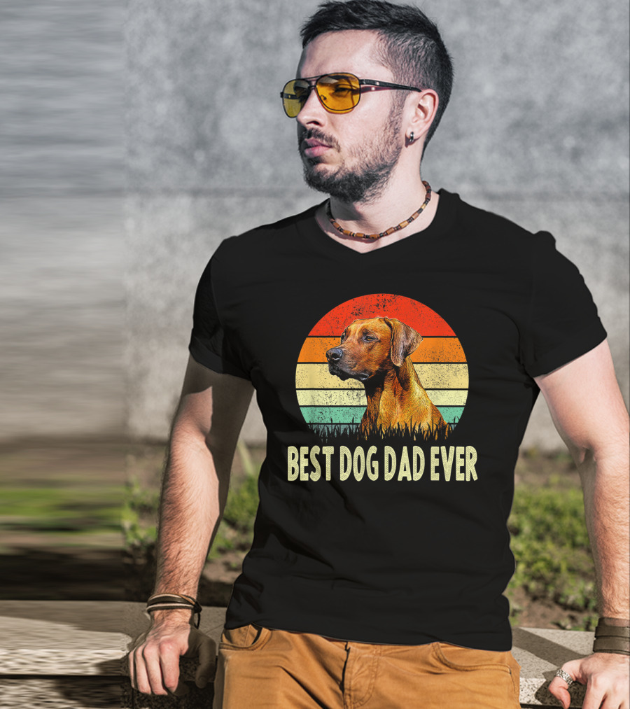 Vintage Best Dog Dad Ever Retro Canine T-Shirt