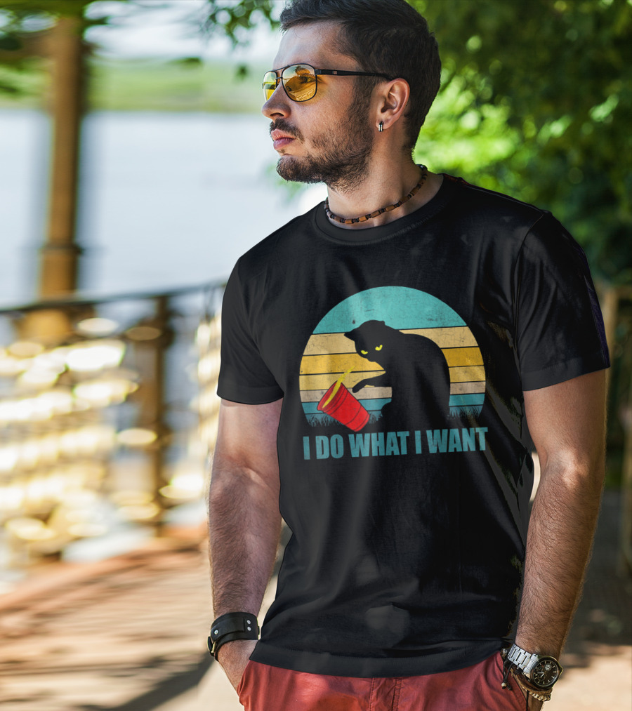 Vintage Cat I Do What I Want Cat Lover T-Shirt