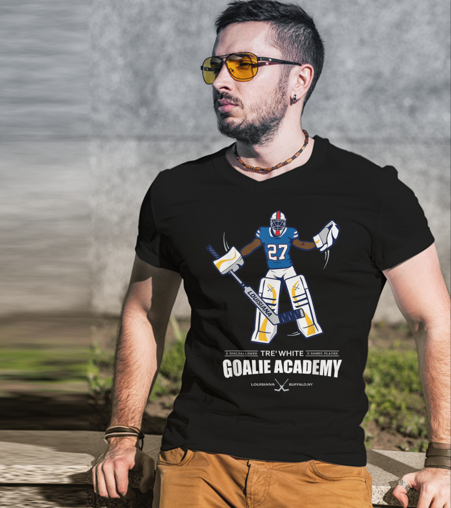Tre' White Goalie Academy Louisiana Buffalo NY 27 T-Shirt