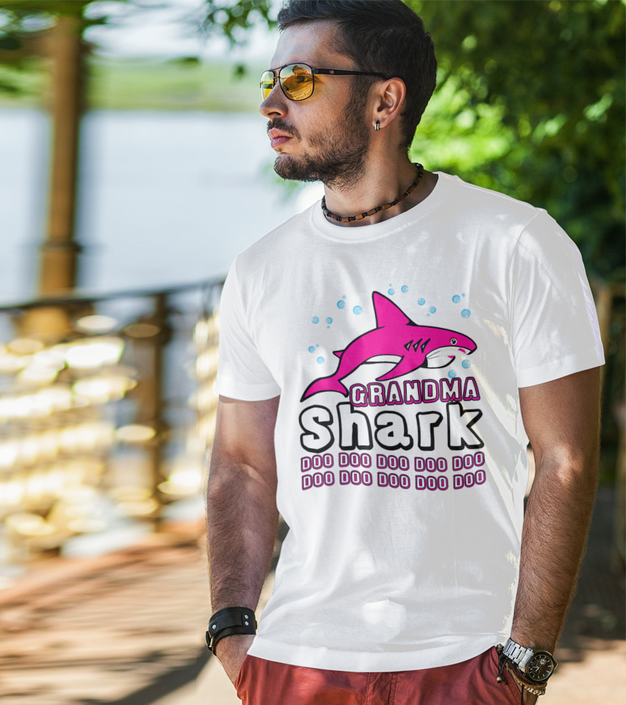 Grandma Shark Doo Doo Doo Doo Doo Doo Doo Doo Doo Doo Doo Doo T-Shirt