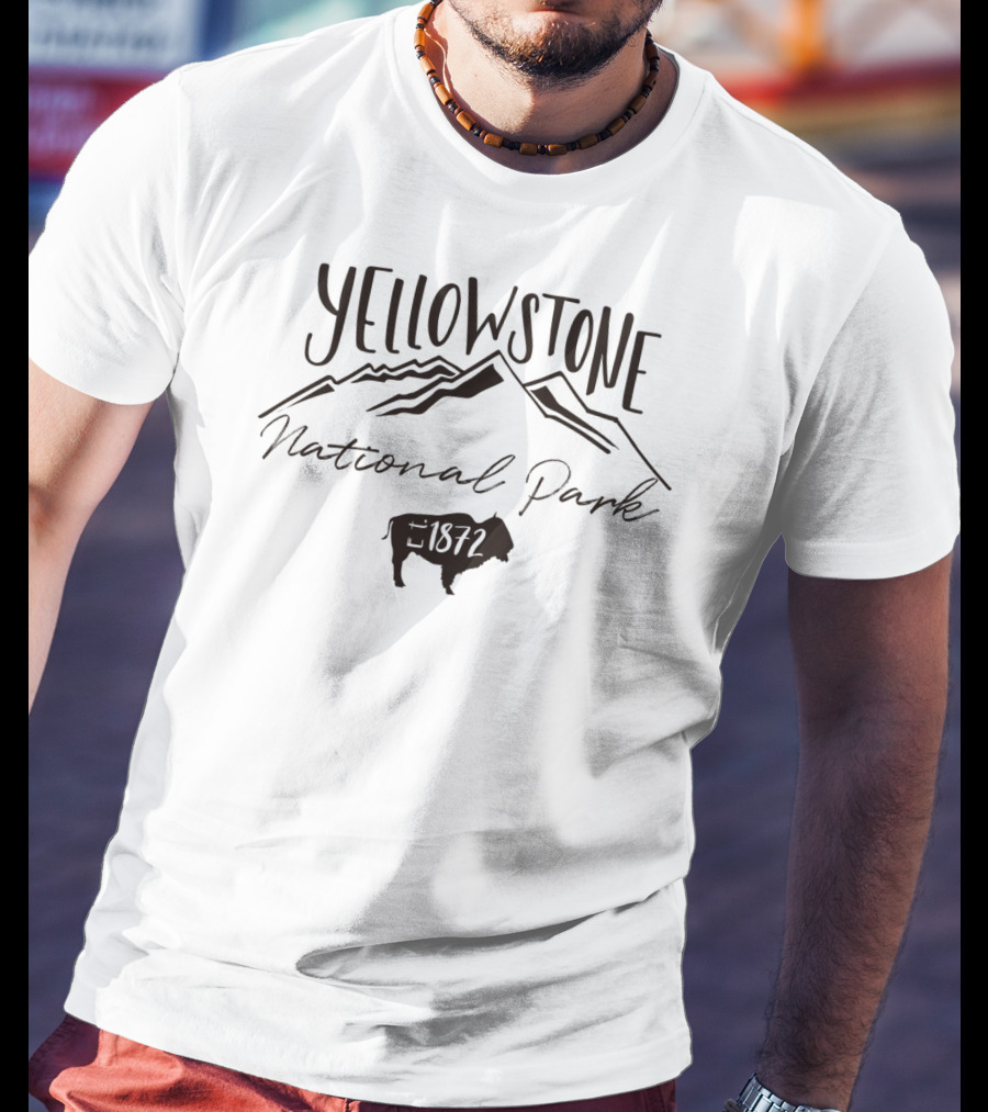 Yellowstone National Park Mountain Bison 1872 T-Shirt