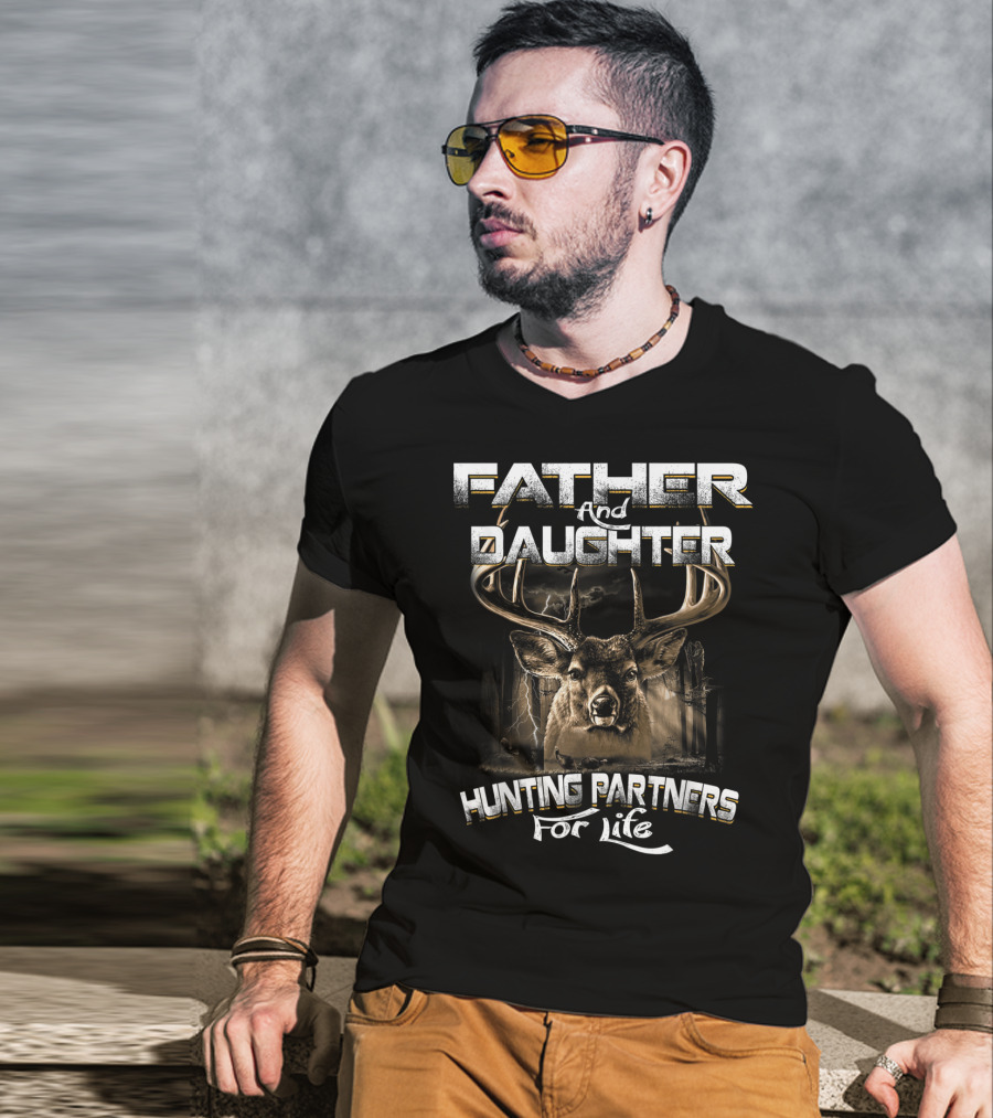 Father And Daughter Hunting Partners For Life With Deer T-Shirt
