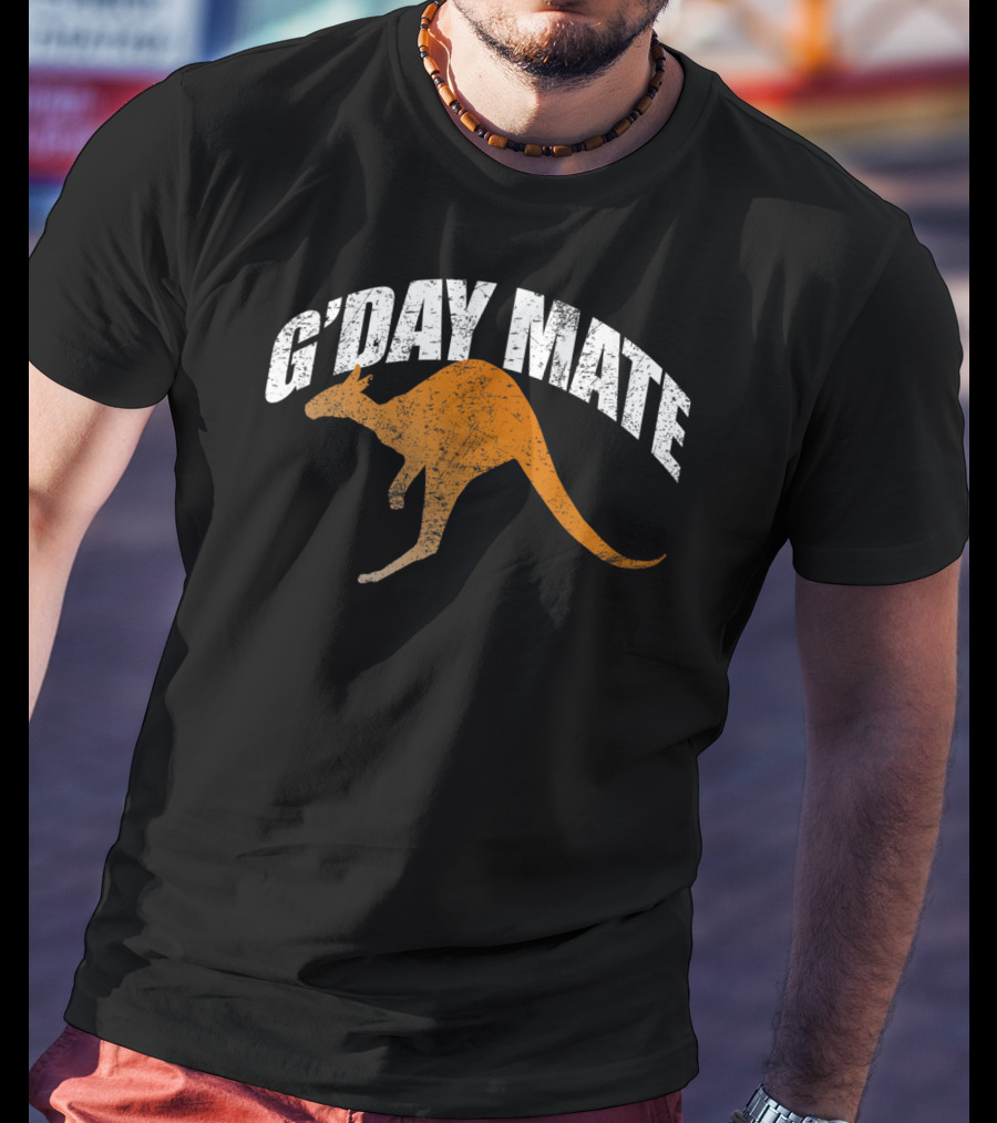 G'Day Mate Kangaroo Down Under Iconic Aussie Greeting T-Shirt