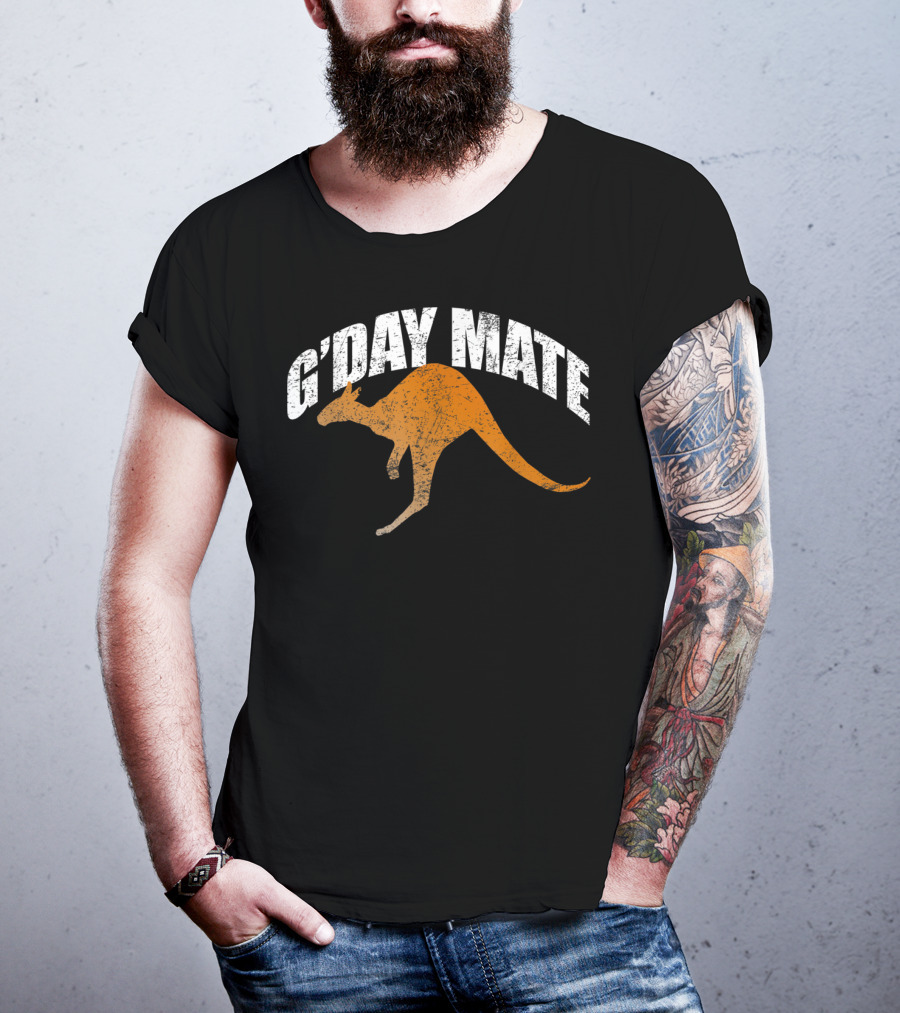 G'Day Mate Kangaroo Down Under Iconic Aussie Greeting T-Shirt