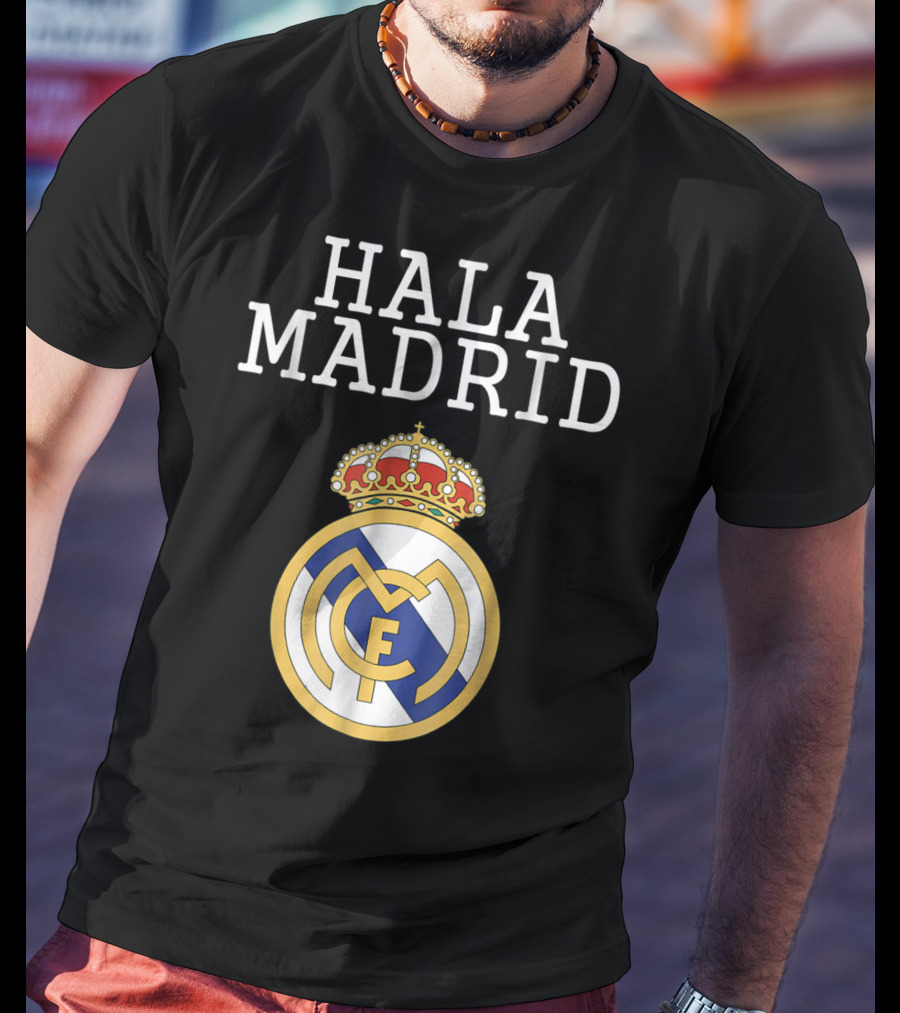 Hala Madrid Real Madrid CF Crest With Crown T-Shirt