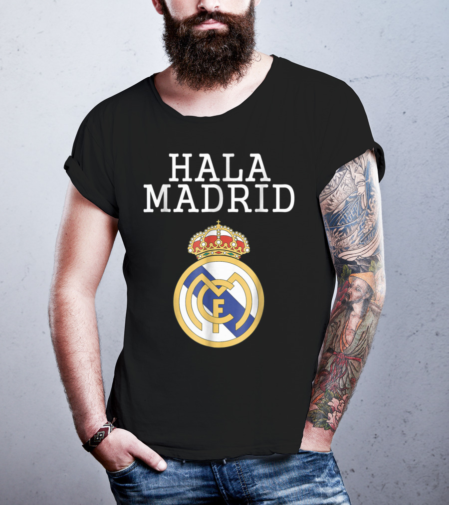 Hala Madrid Real Madrid CF Crest With Crown T-Shirt