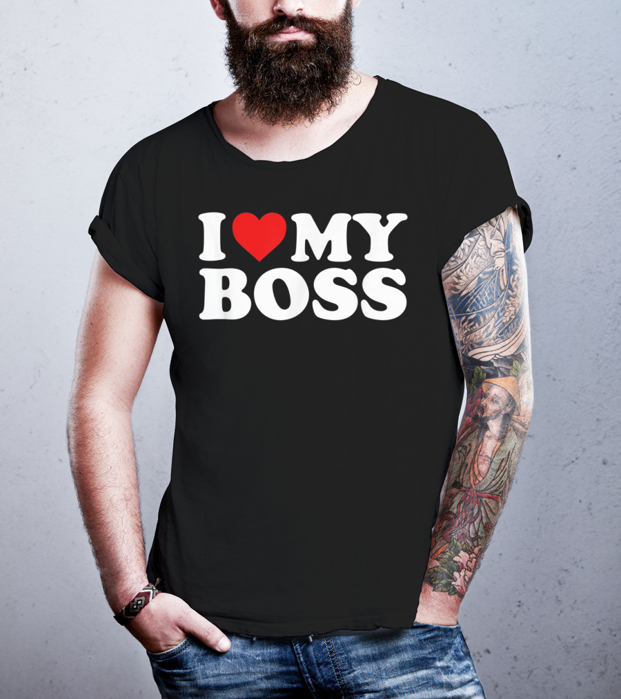 I Love My Boss Heart Icon T-Shirt