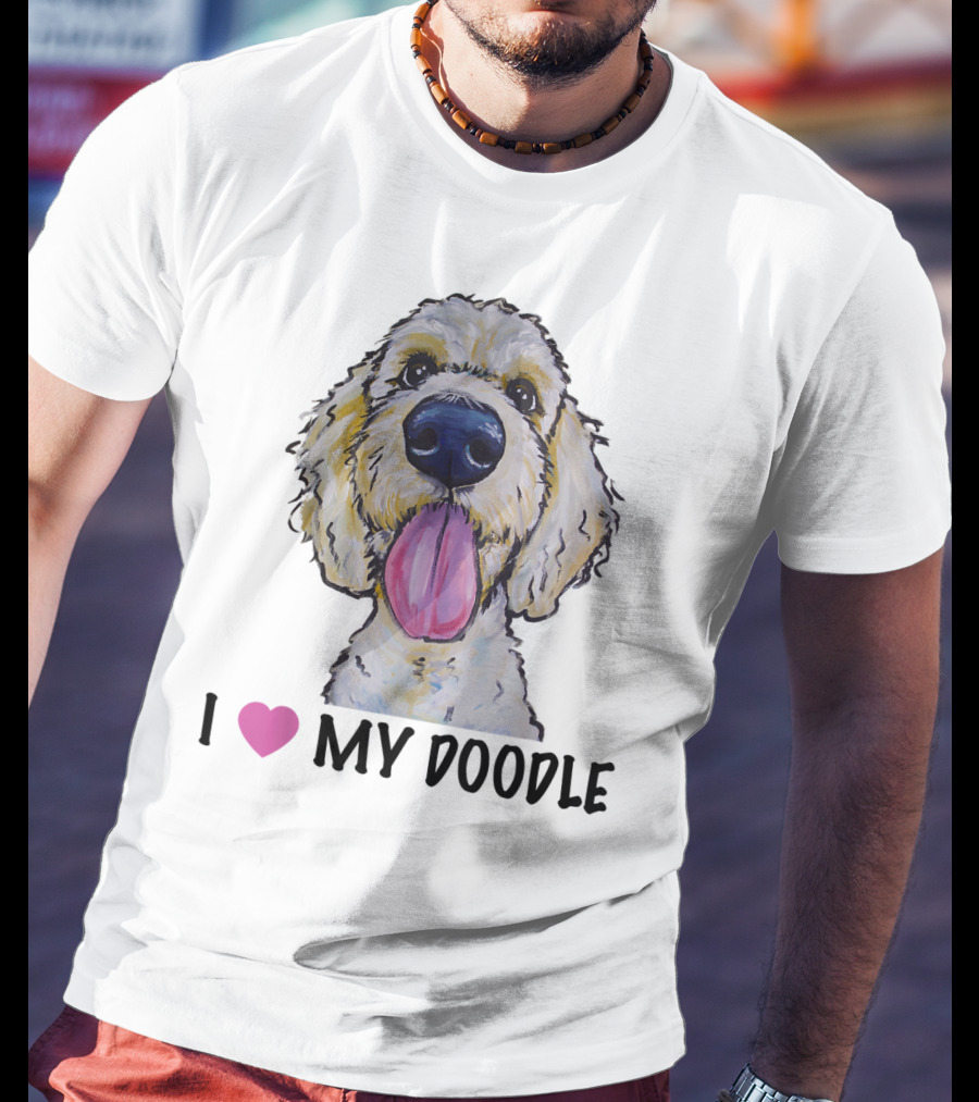 I Love My Doodle Golden Doodle Heart T-Shirt