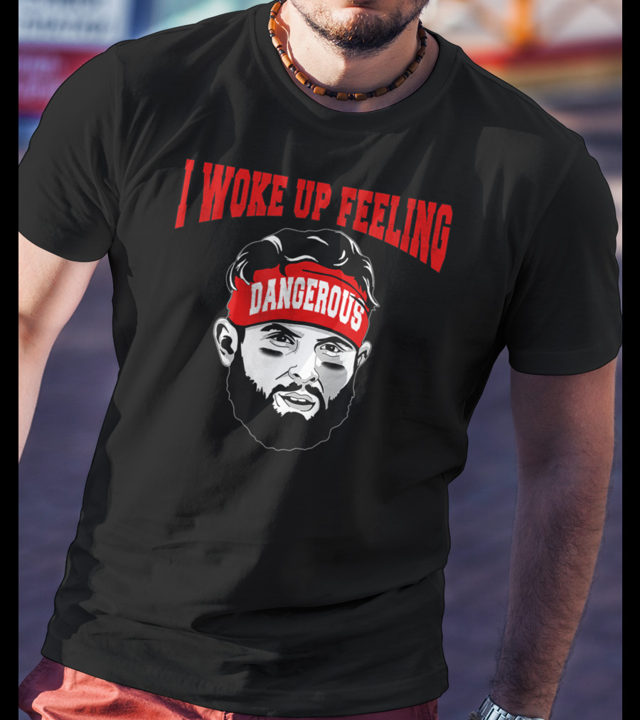 I Woke Up Feeling Dangerous Football 6 Funny Headband T-Shirt