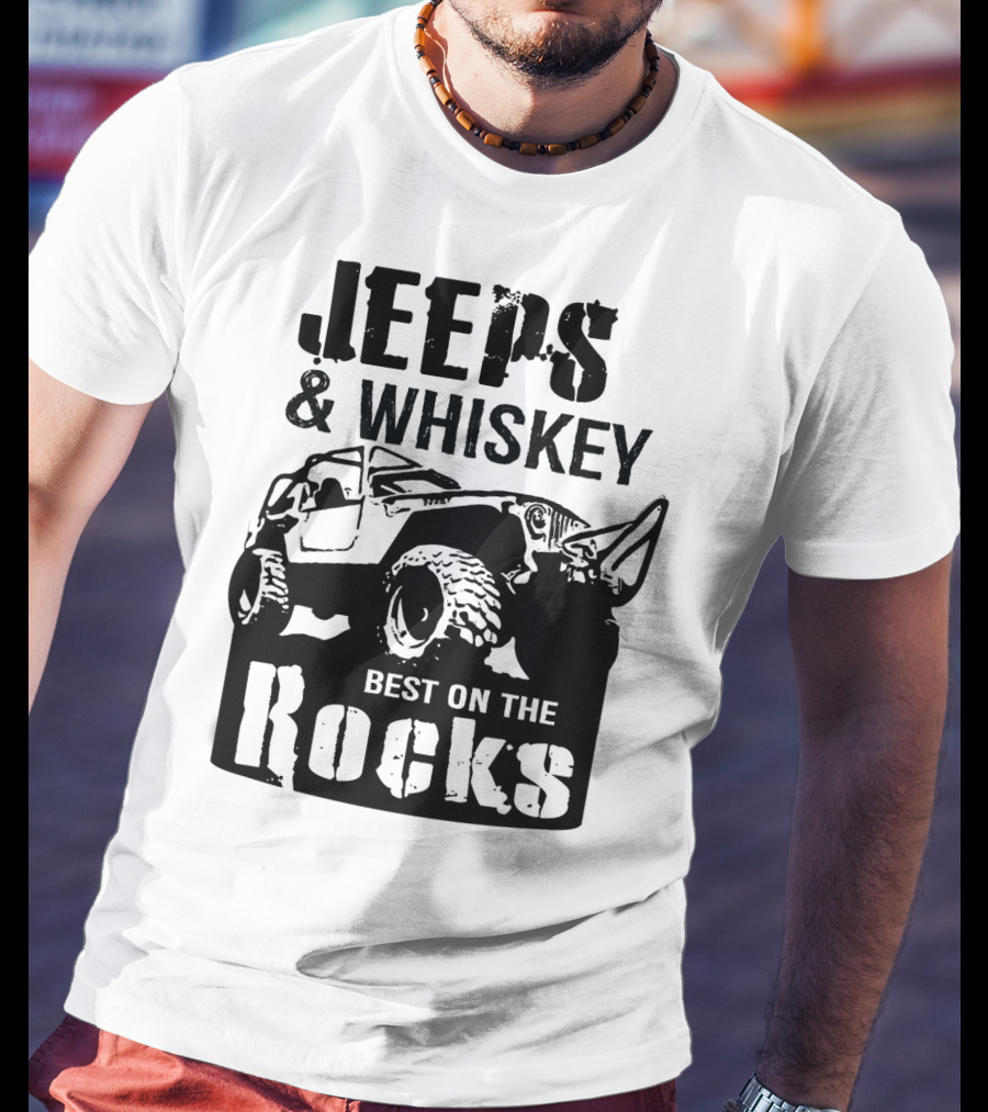Jeeps And Whiskey Best On The Rocks T-Shirt