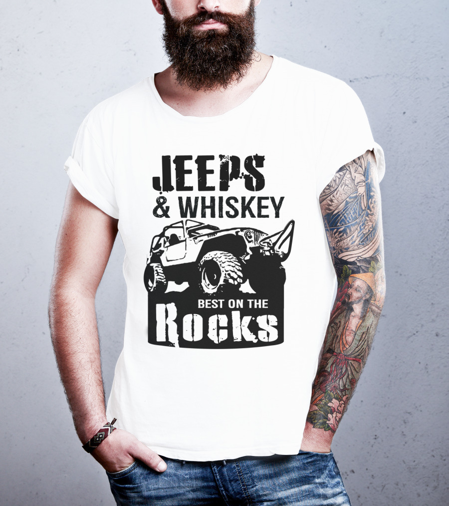 Jeeps And Whiskey Best On The Rocks T-Shirt