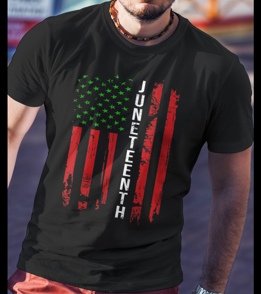 Juneteenth African American Flag T-Shirt