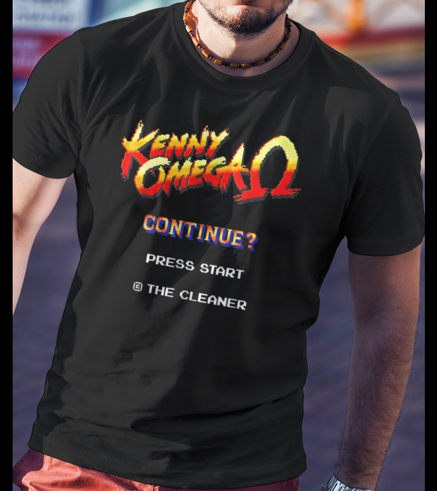 Kenny Omega Continue? Press Start The Cleaner 8 Bit Game T-Shirt