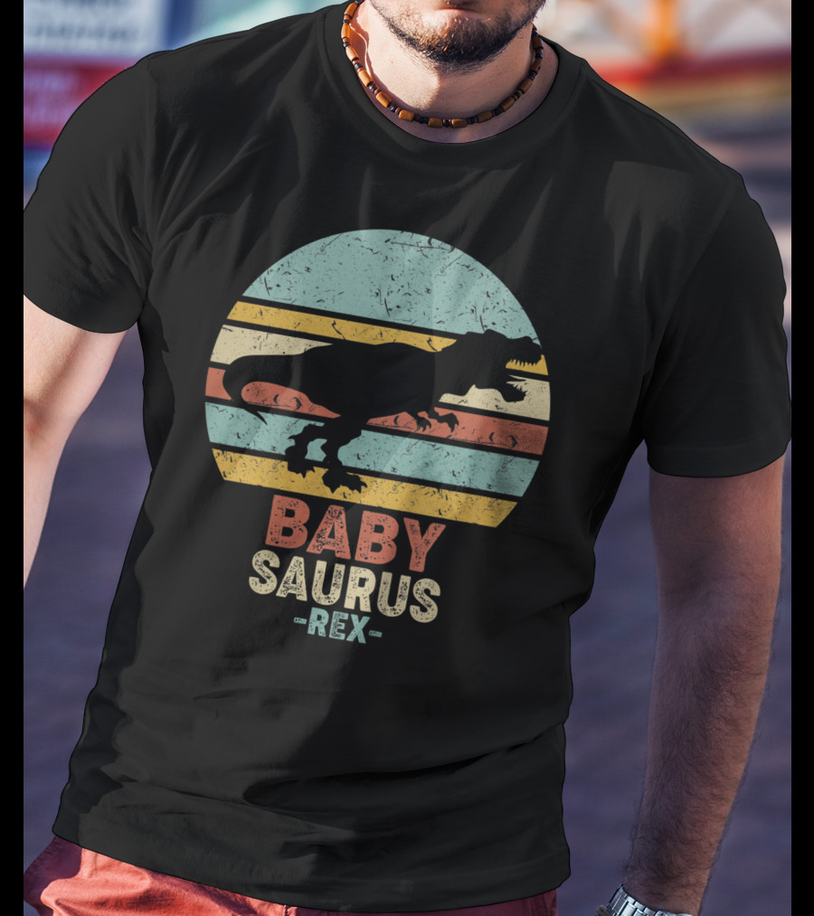 Baby Saurus Rex Vintage Dinosaur Kids T-Shirt