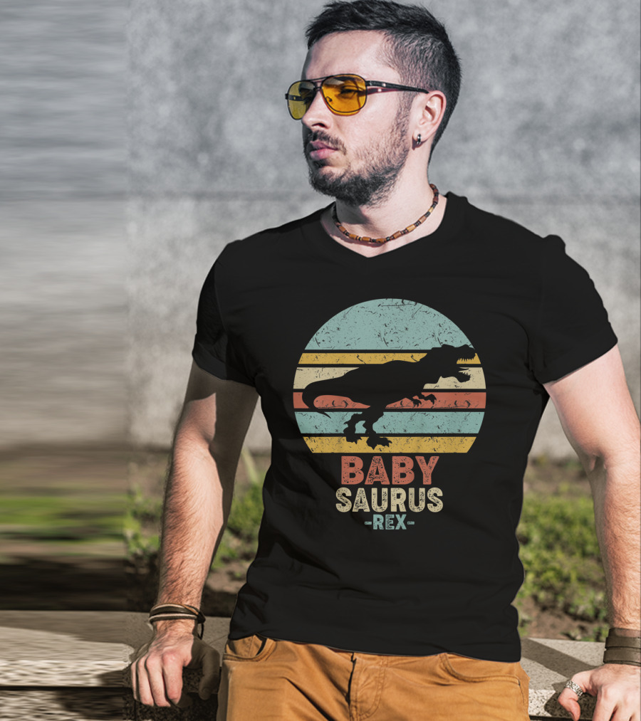 Baby Saurus Rex Vintage Dinosaur Kids T-Shirt