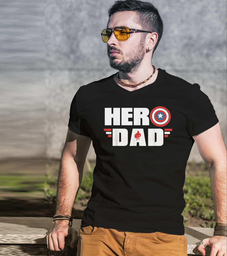 Marvel Father's Day Hero Dad Captain America Shield T-Shirt