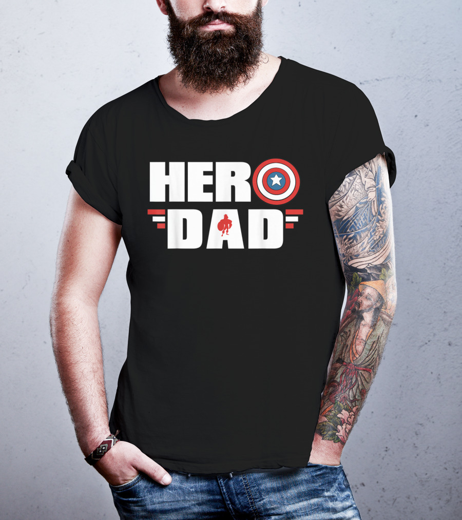 Marvel Father's Day Hero Dad Captain America Shield T-Shirt