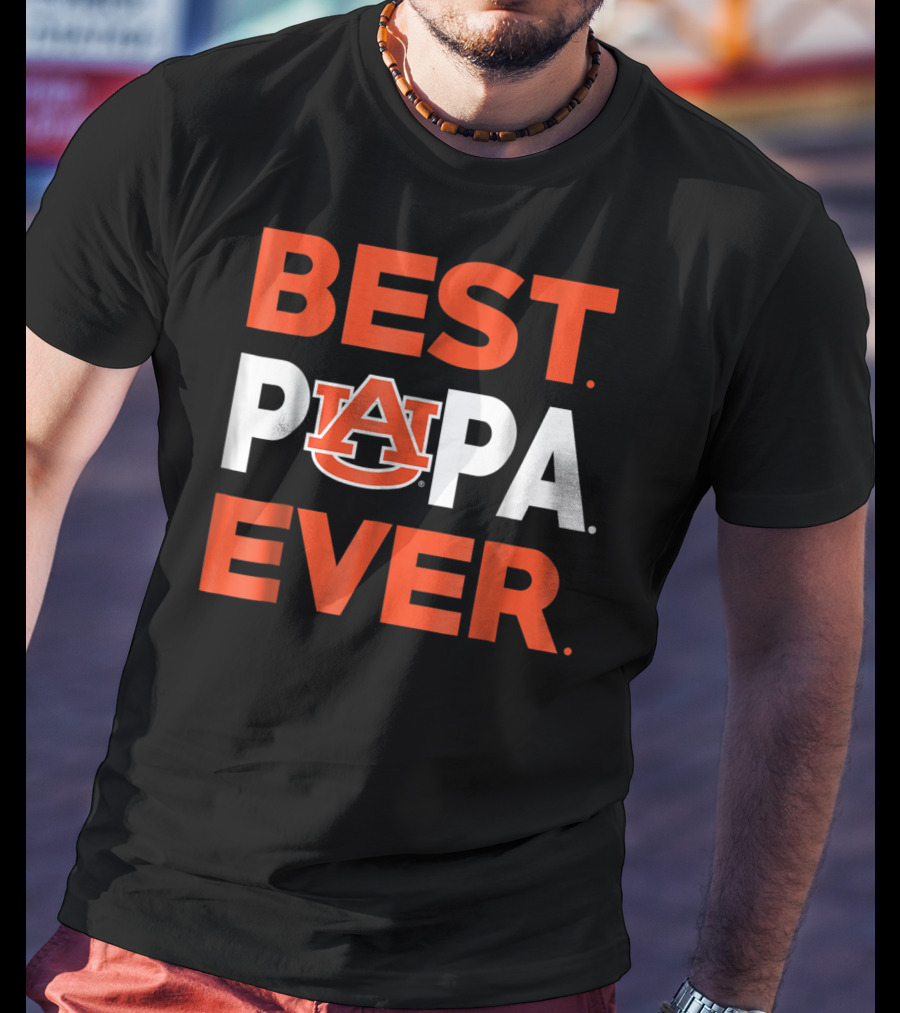 Best Papa Ever Auburn Tigers Mens T-Shirt