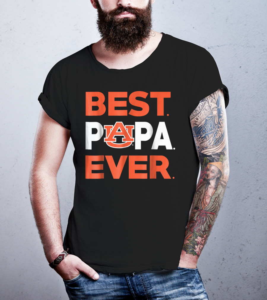 Best Papa Ever Auburn Tigers Mens T-Shirt