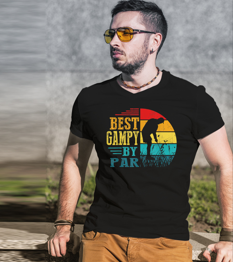 Best Gampy By Par Golf Lover Golfer Vintage T-Shirt