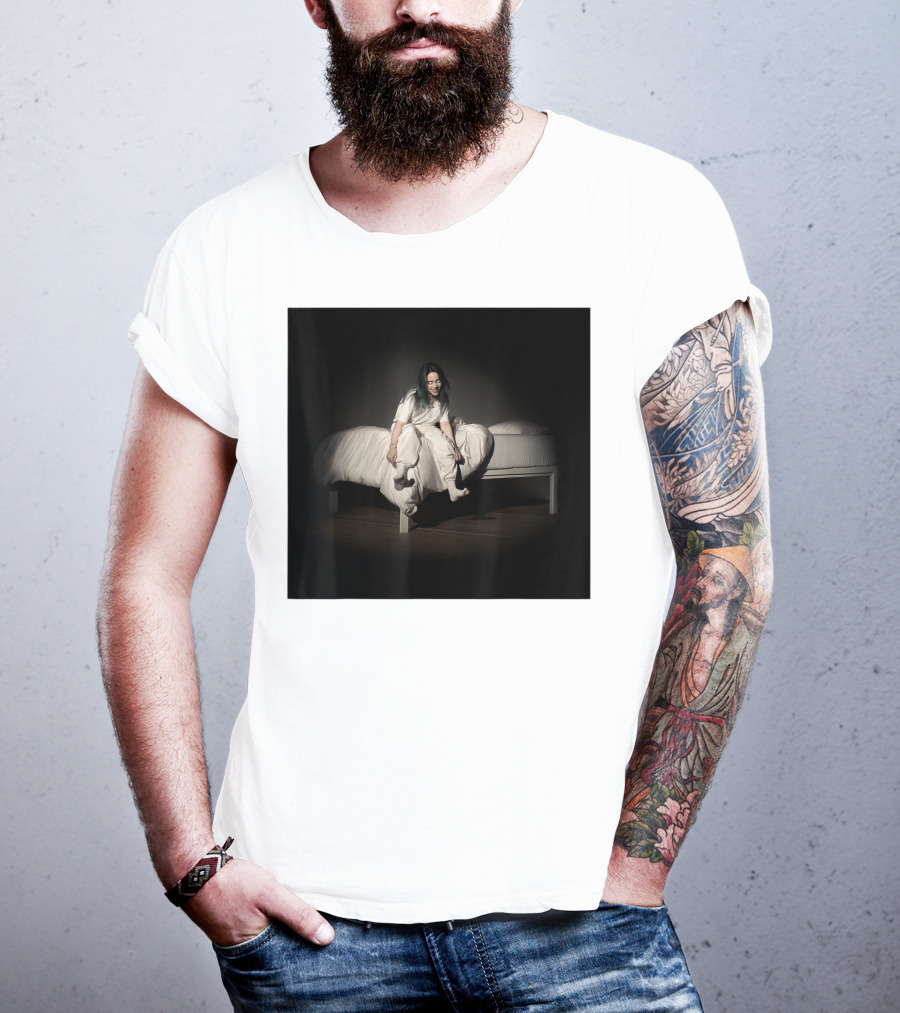 Billie Eilish Mens Album Cover Photo Bed Scene T-Shirt
