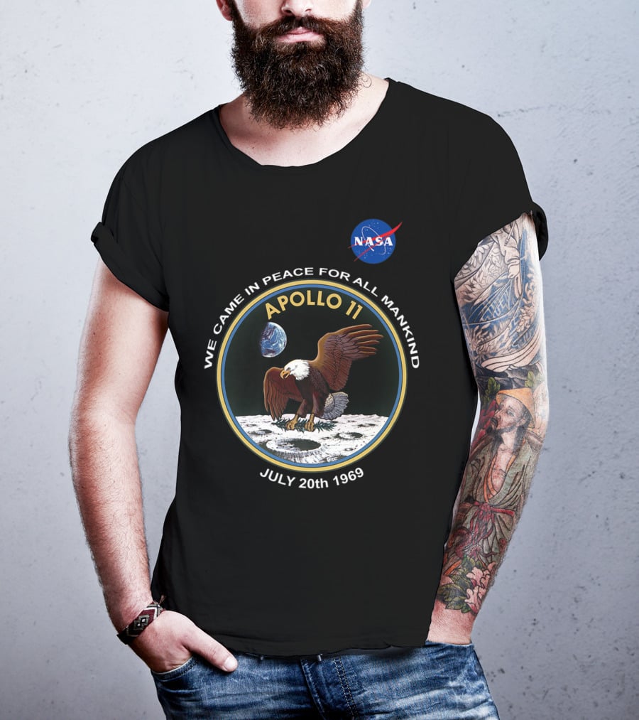 NASA Apollo 11 We Came In Peace For All Mankind July 20th 1969 T-Shirt