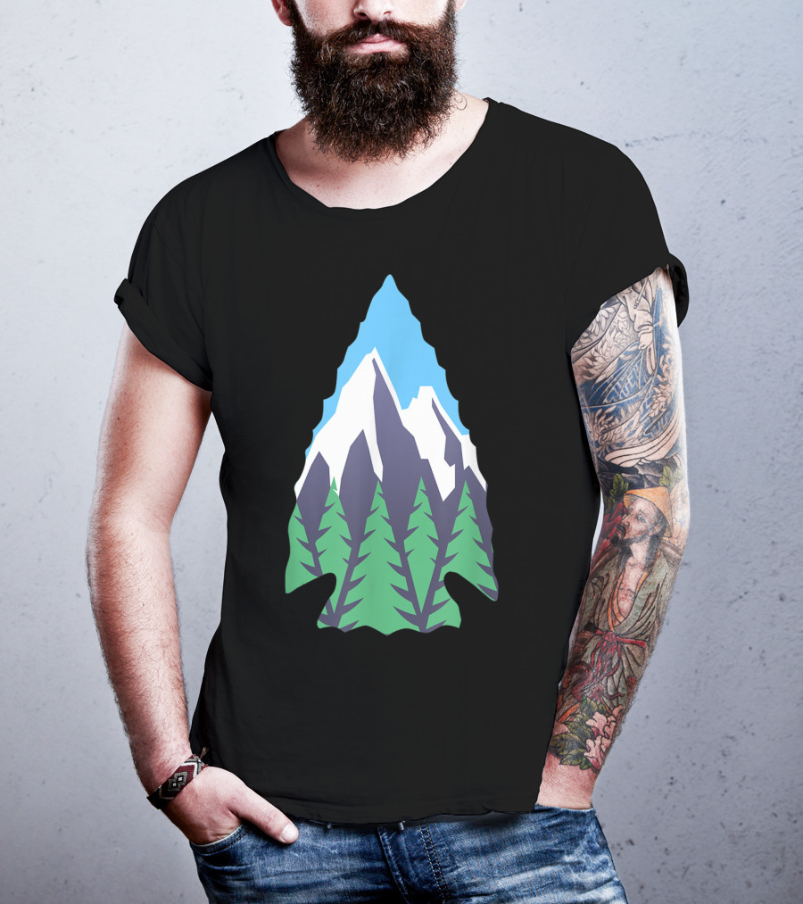 Nature Artifact Arrowhead Mountain Forest Hunter T-Shirt