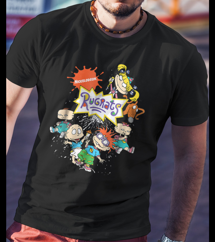 Nickelodeon Rugrats Cartoon Characters Full Group Splash T-Shirt