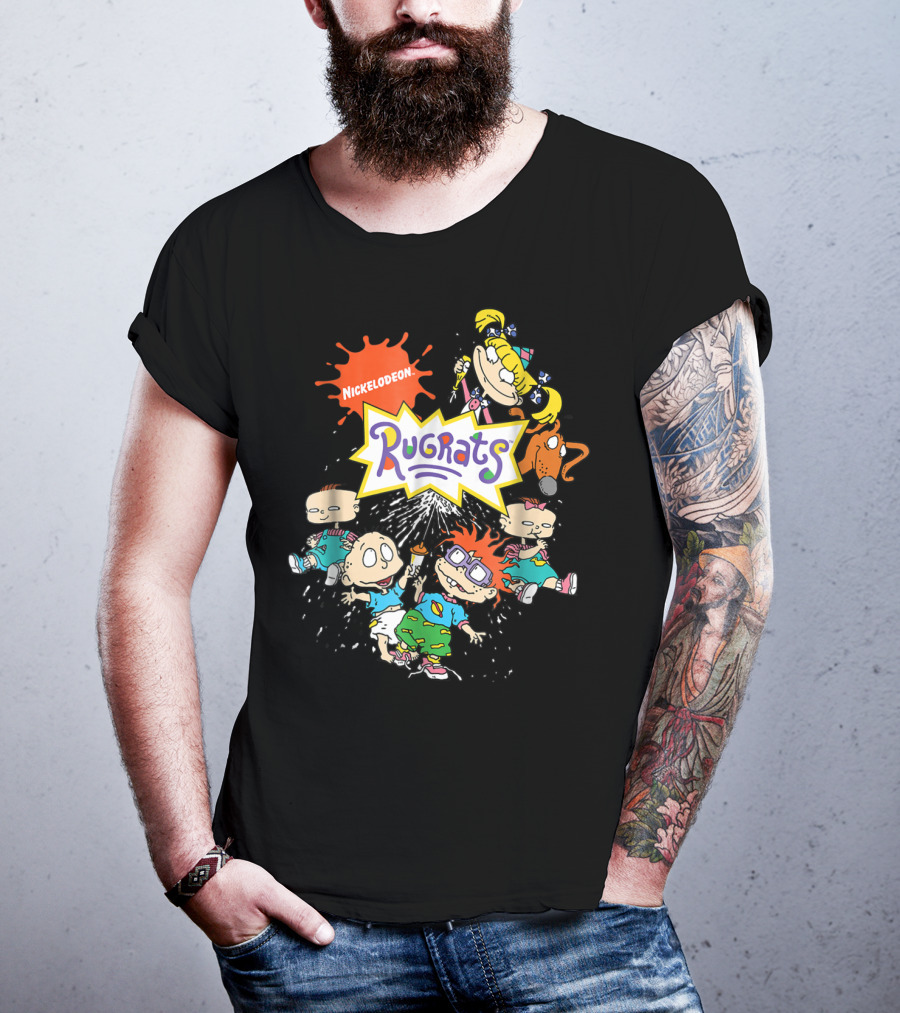 Nickelodeon Rugrats Cartoon Characters Full Group Splash T-Shirt