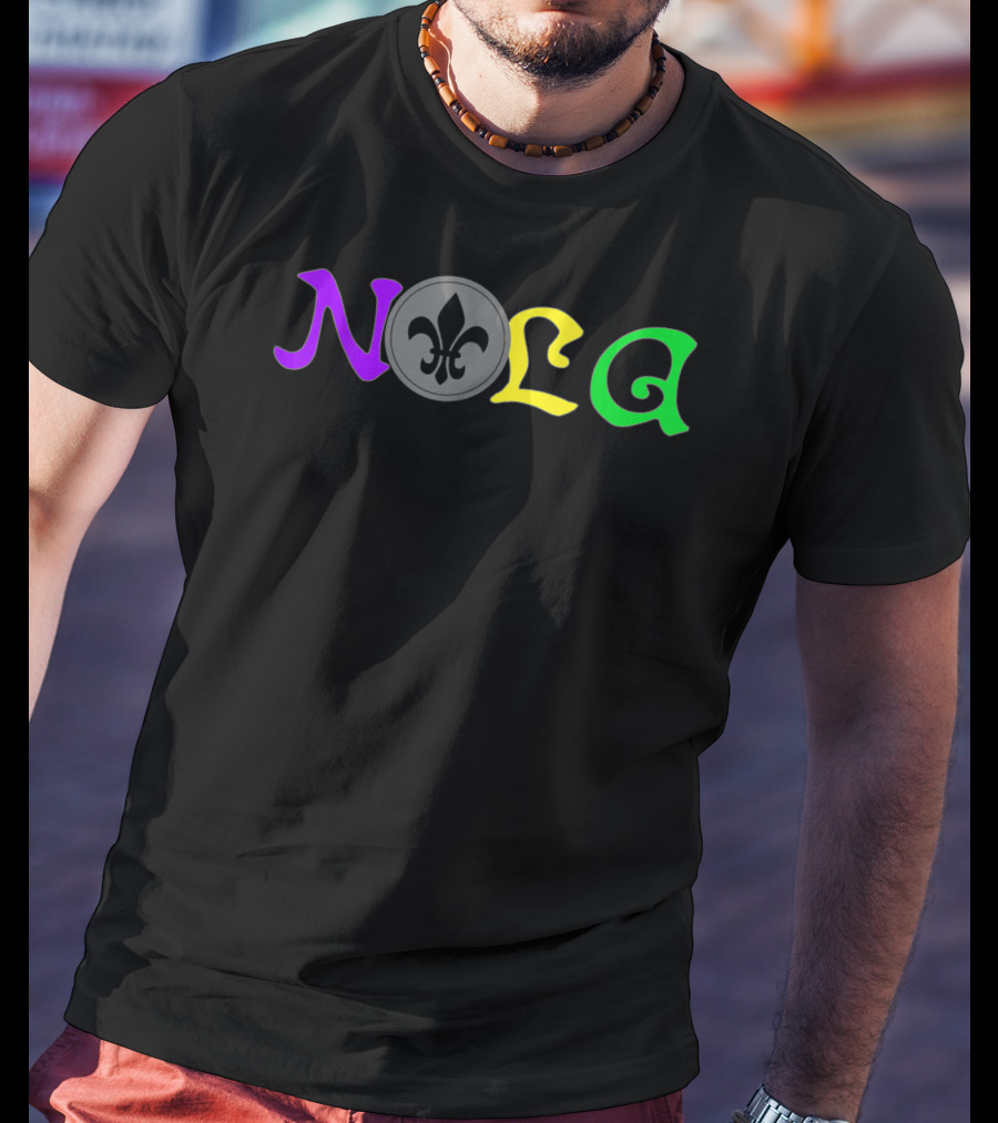 NOLA Fleur-de-Lis New Orleans Mardi Gras 504 T-Shirt