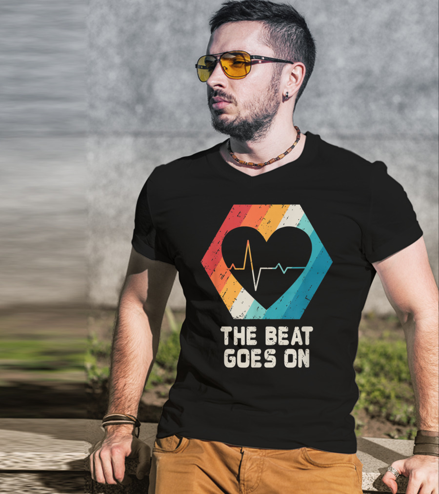 The Beat Goes On Open Heart Surgery Survivor Post Attack Reco T-Shirt