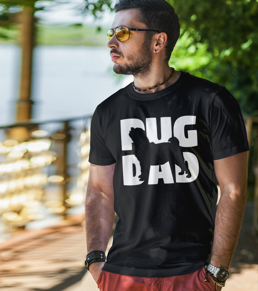Pug Dad Pug Father Dog Dad T-Shirt