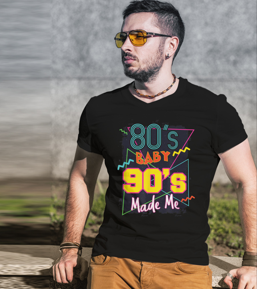 80's Baby 90's Made Me Retro Neon T-Shirt
