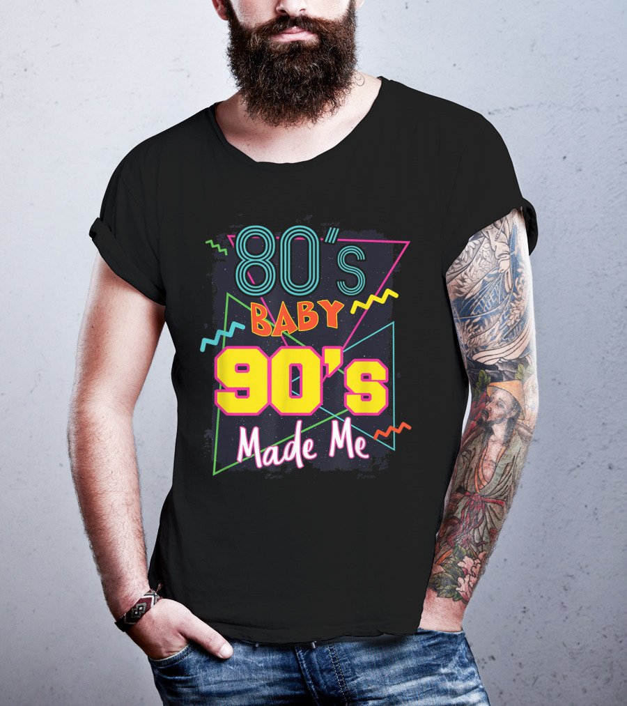 80's Baby 90's Made Me Retro Neon T-Shirt