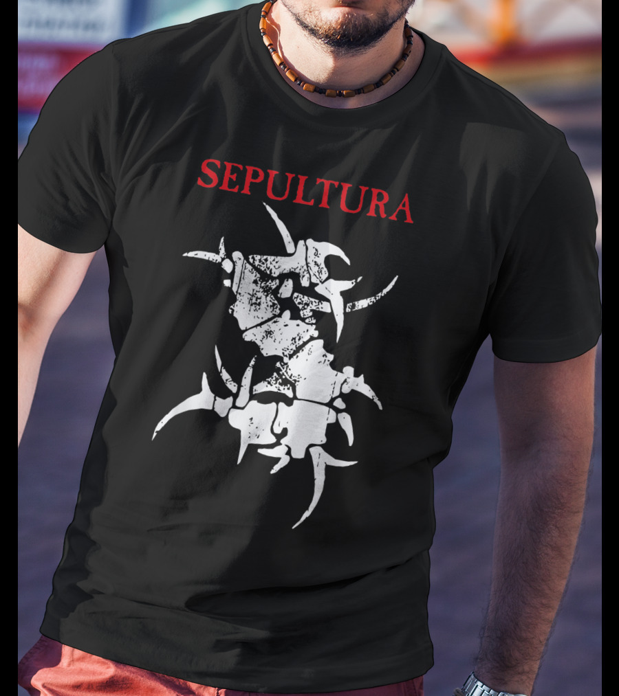 Sepultura Spiked Spine Emblem T-Shirt