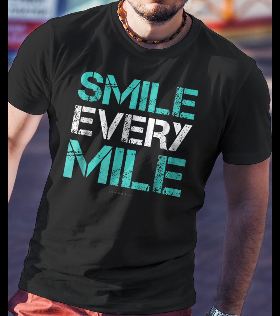 Smile Every Mile Funny Running Lumowell T-Shirt