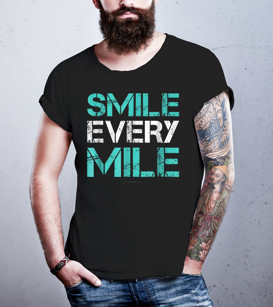 Smile Every Mile Funny Running Lumowell T-Shirt