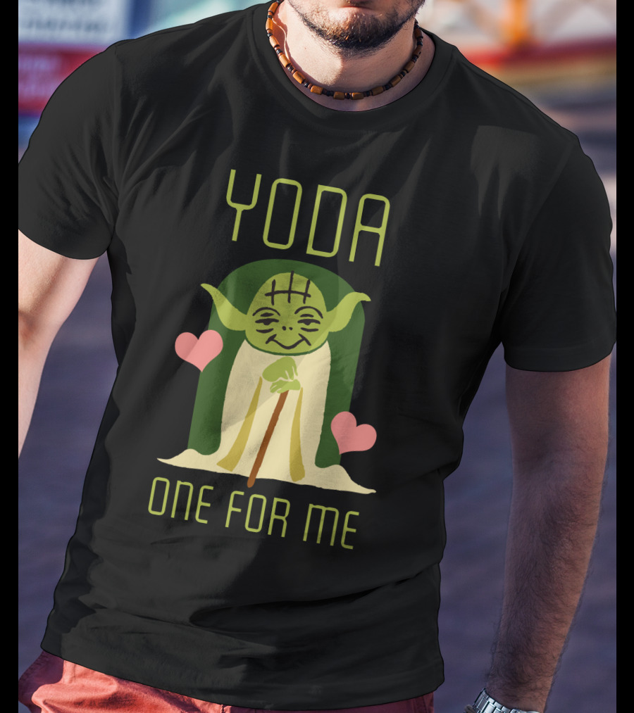 Star Wars Yoda One For Me Valentine's Hearts Cute T-Shirt