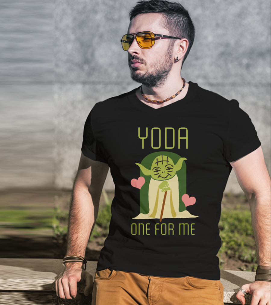 Star Wars Yoda One For Me Valentine's Hearts Cute T-Shirt
