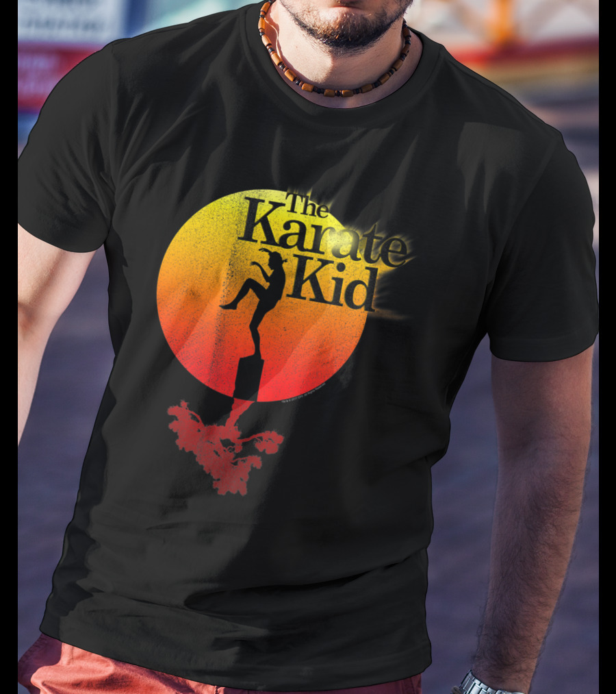The Karate Kid Crane Kick Sun Gradient Circle T-Shirt