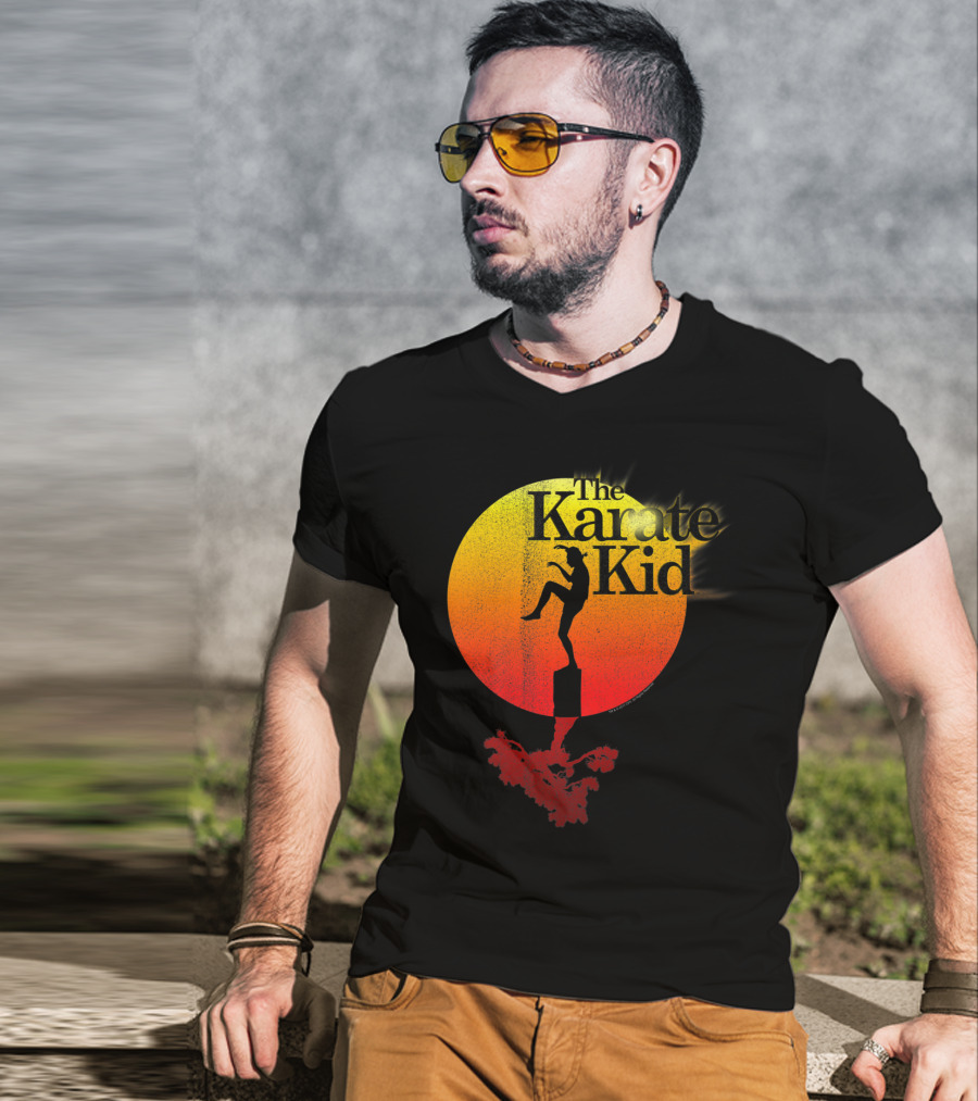 The Karate Kid Crane Kick Sun Gradient Circle T-Shirt