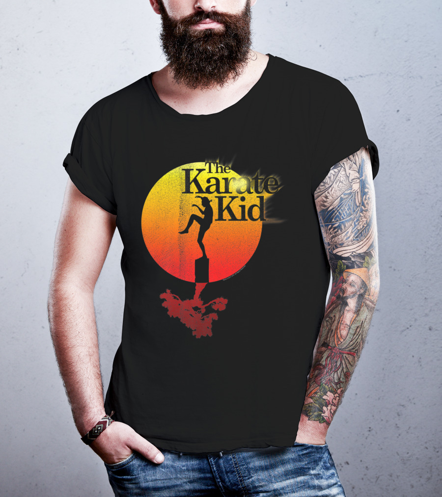 The Karate Kid Crane Kick Sun Gradient Circle T-Shirt